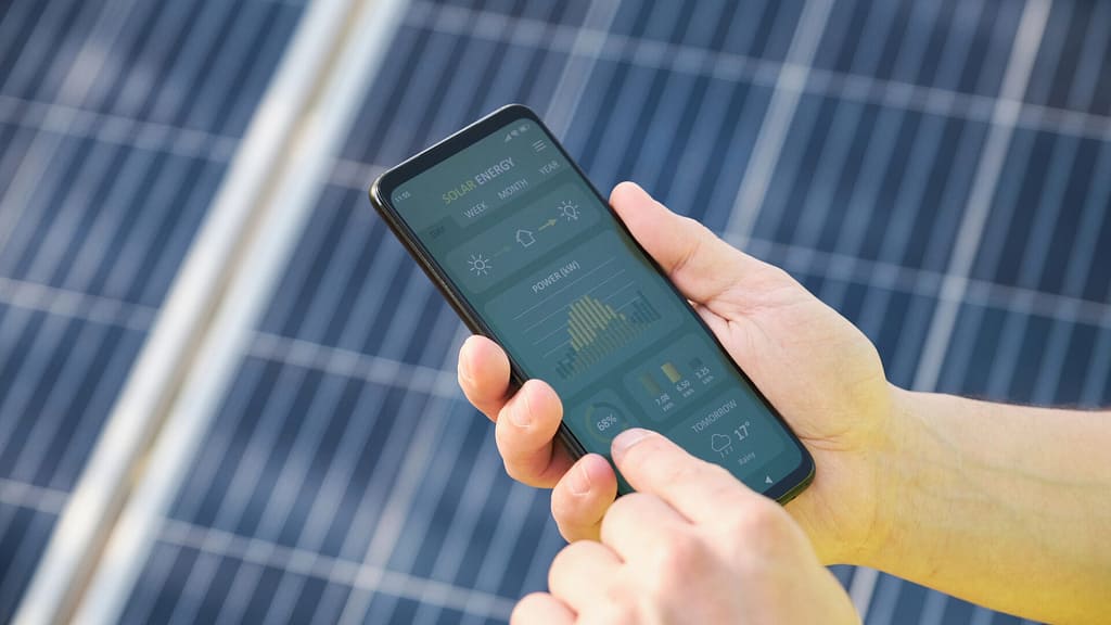 solar energy monitoring thru phone