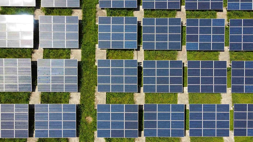 ground mounted solar panels top view