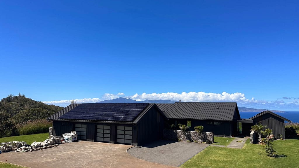 house on Maui with solar panels