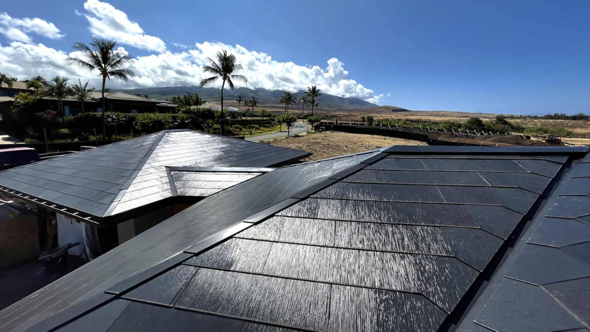 tesla solar roof on Maui home